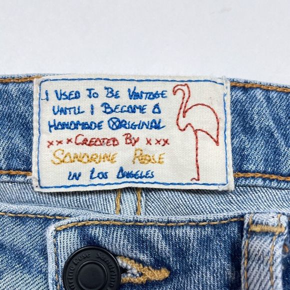 Sandrine Rose Jeans Women's‎ Size 25 Skinny Mid Rise Medium Wash Tuxedo Stripe - Picture 7 of 12